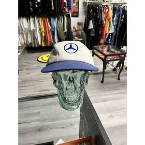 Vintage 80s 90s Mercedes Benz Branded Two Tone Strap Back Hat OSFA
